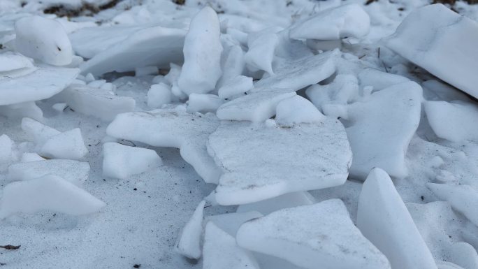 地面 雪堆 雪块  背景