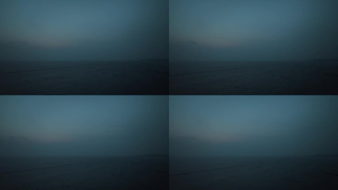 日出前海面航拍