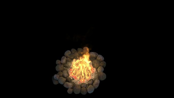 篝火 篝火团  火堆视频 火堆带通道