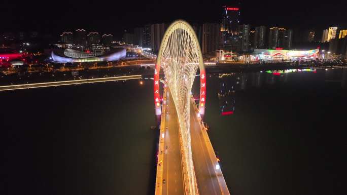 航拍于都集结大桥夜景