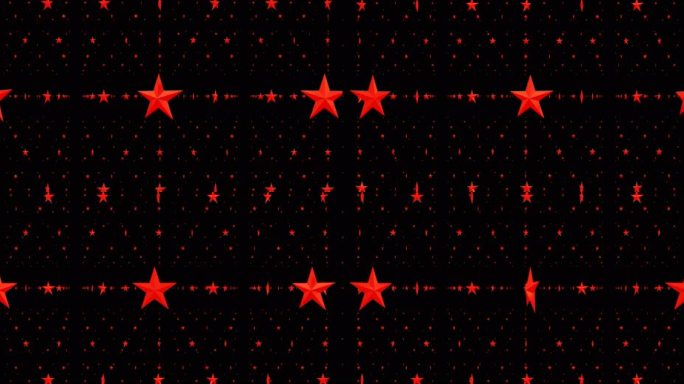 6K红色五角星阵列冲屏无缝循环