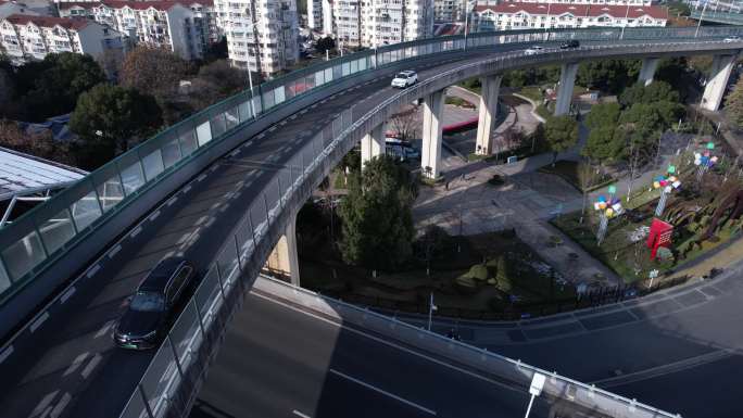 【4K】南京建邺内环南线道路交通航拍