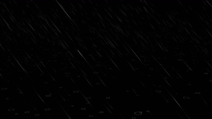 下雨素材 下雨涟漪 雨水 透明通道