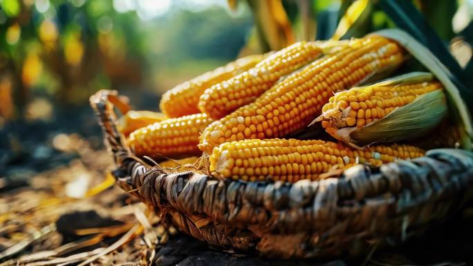 玉米谷物农业农民玉米收购食物作物黄色健康