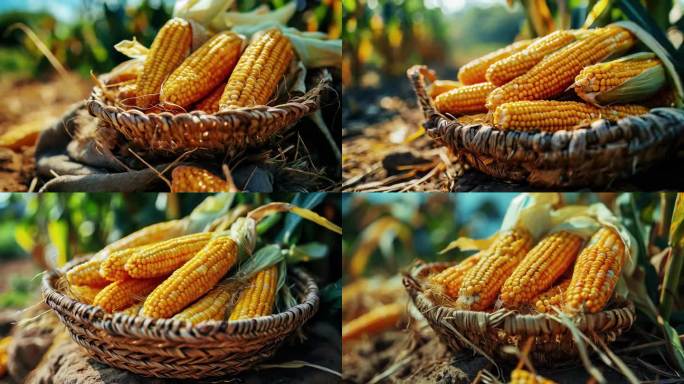 玉米谷物农业农民玉米收购食物作物黄色健康