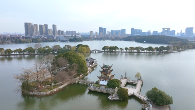 铜陵天井湖 铜陵航拍 铜陵