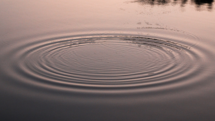 4K湖面水波纹荡漾