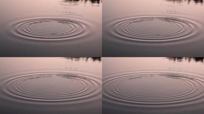 4K湖面水波纹荡漾