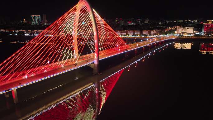 航拍于都集结大桥夜景