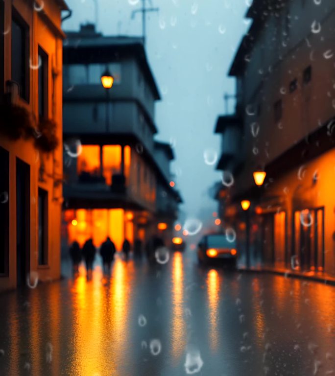 雨中街道