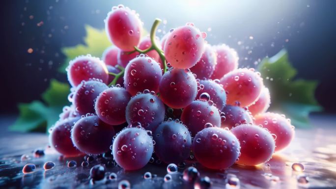 葡萄水果蔬果特写水珠