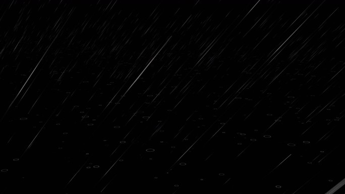 下雨素材 下雨涟漪 雨水 透明通道 卡通