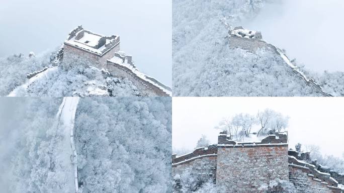 长城箭扣雪中雪景