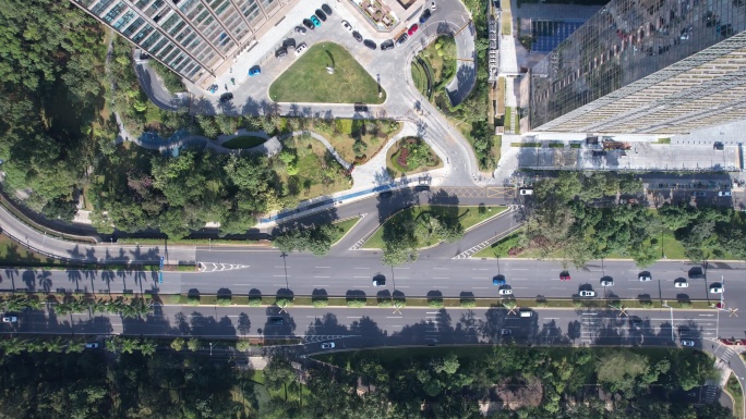 【正版原创】俯拍城市交通 城市道路