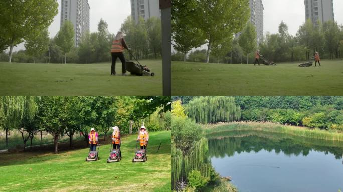 物业保洁服务 保洁用除草机除草