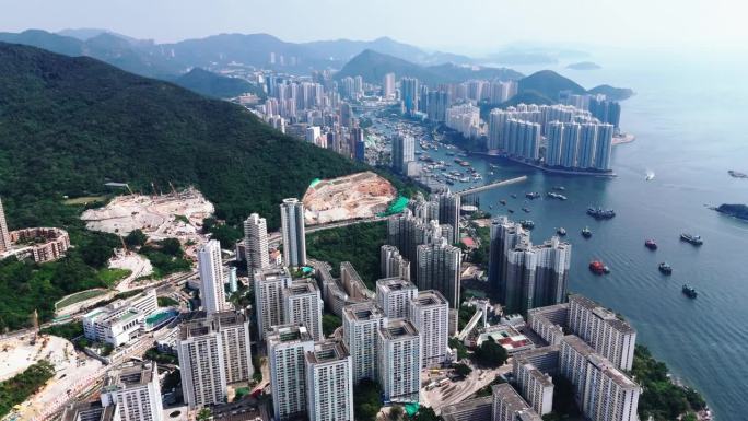 鸟瞰香港薄扶林住宅小区