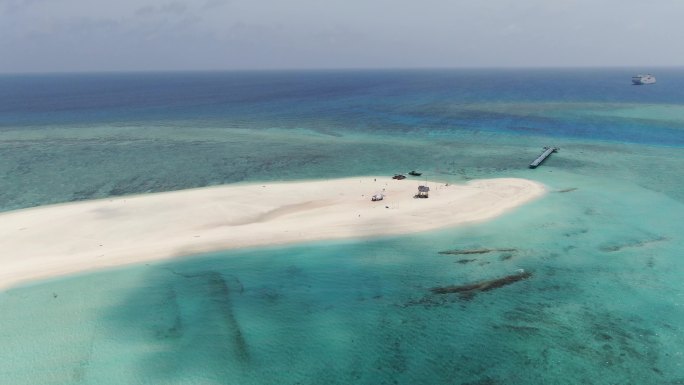 西沙群岛南海岛礁大海航拍