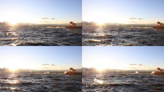 大理龙龛村龙龛码头洱海风光日出美景