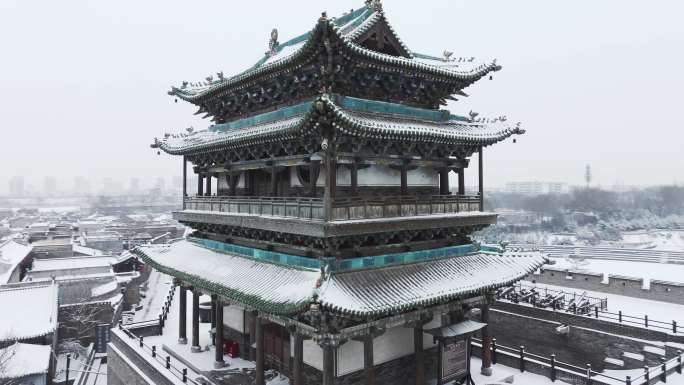 平遥古城雪景冬季