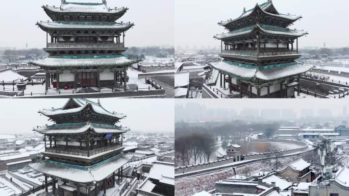 平遥古城雪景冬季
