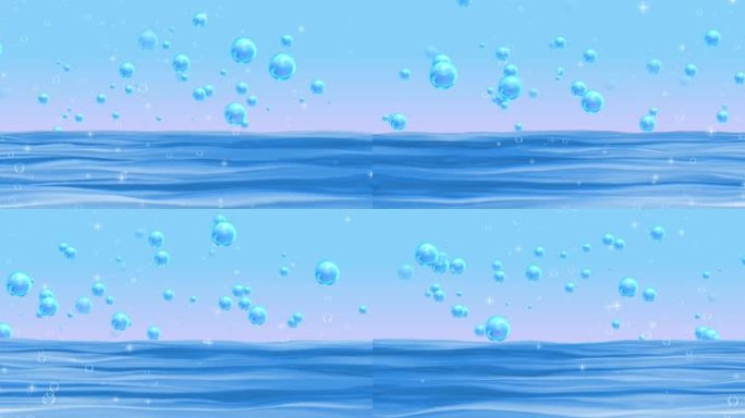 宽屏-蓝色梦幻海洋泡泡球