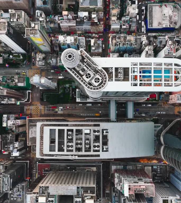 香港九龙日的无人机鸟瞰图