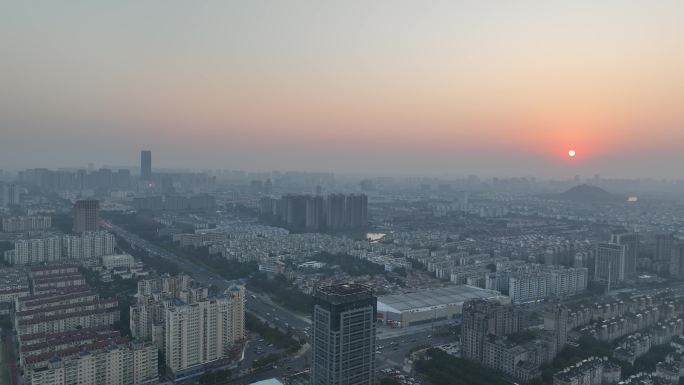 4K航拍昆山城市风光大景