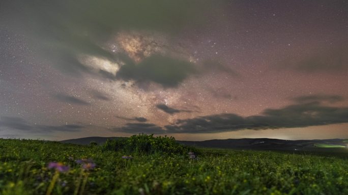 夜空银河延时唯美4K