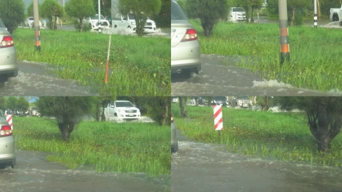 下雨天开车下雨素材汽车安全行驶