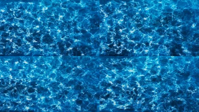蓝色粒子水流海面潮水