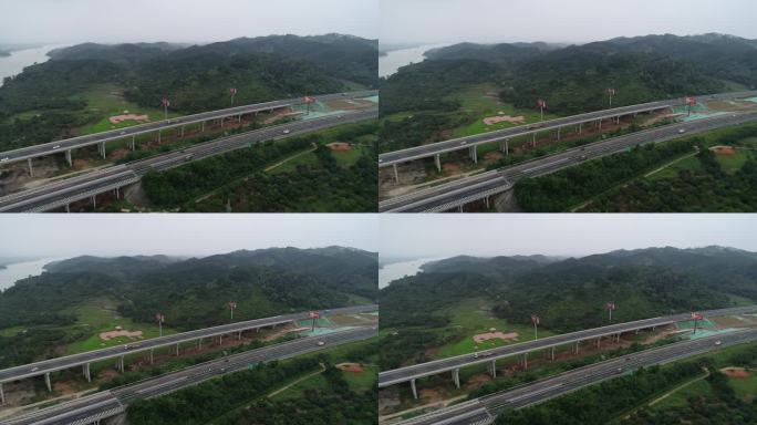 广西高速公路 南宁六景大桥 航拍