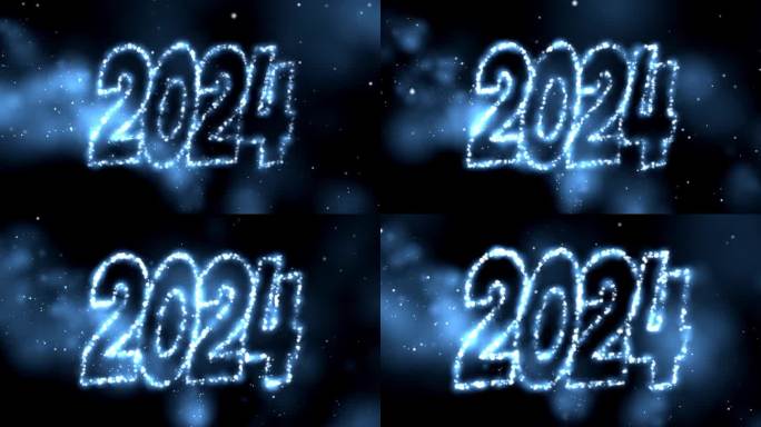 高品质2024年新年动画秀。