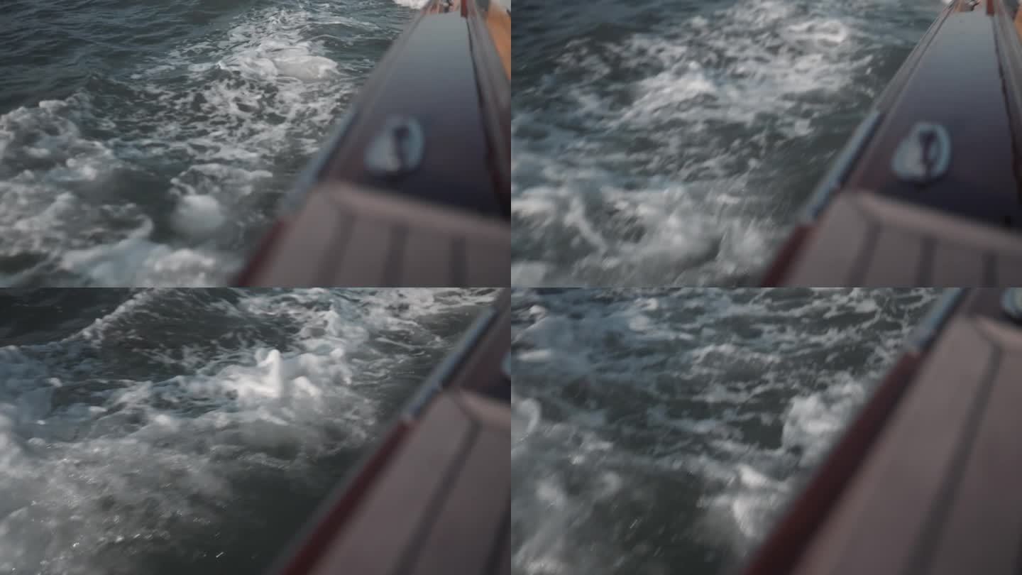 水在船旁流过的细节