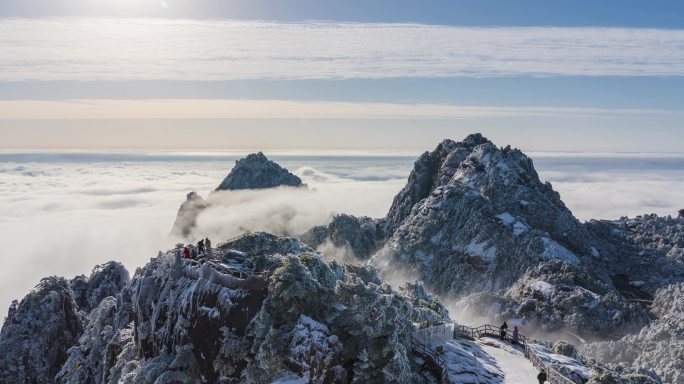 黄山雪景延时合集