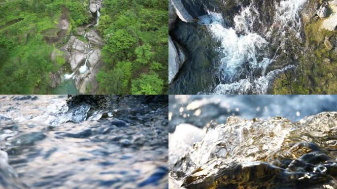 瀑布溪流山泉水流水水资源