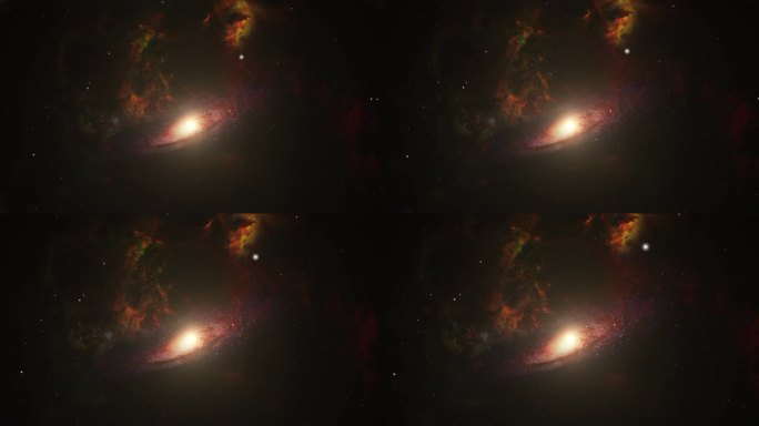 深空螺旋星系的影像。