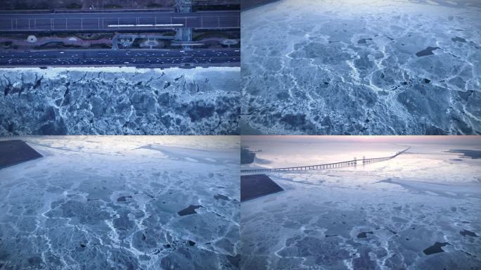 胶州湾跨海大桥海冰