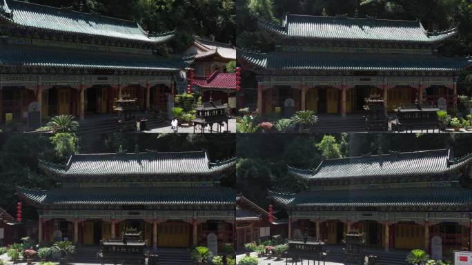 安康道观航拍紫阳