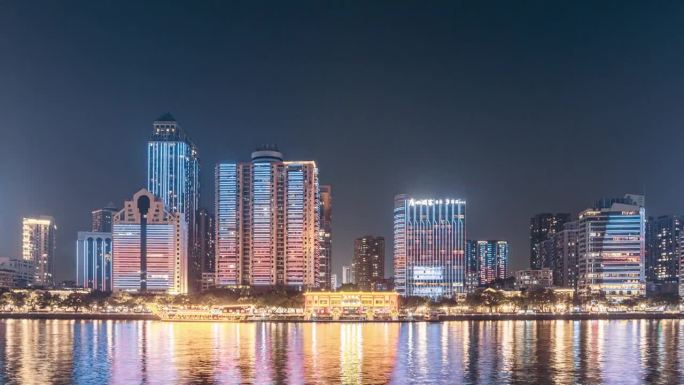 广州天子码头夜景。中国广东省广州市