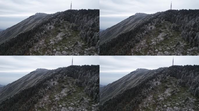 湖南南岳衡山雾凇雪景航拍