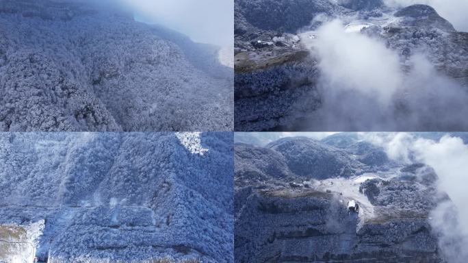 航拍雪景雪山