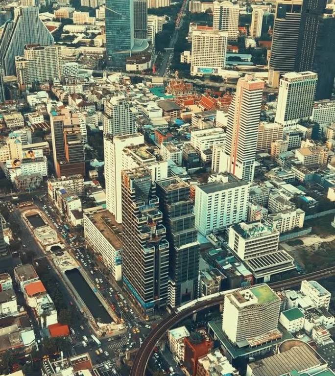 曼谷城市竖版外国都市复古