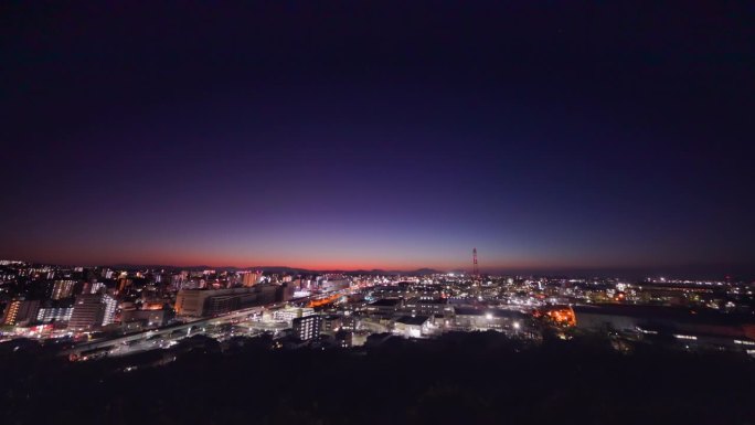 从山顶看到的北九州市景
