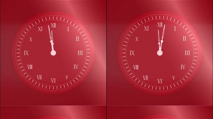 中国红时钟A三维立体 立体钟表