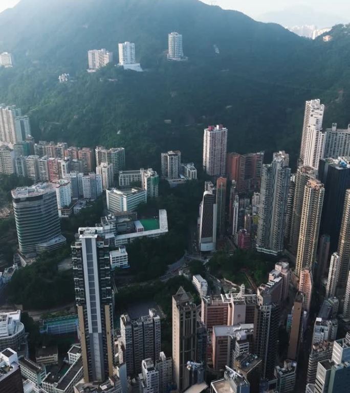 无人机拍摄的香港住宅楼