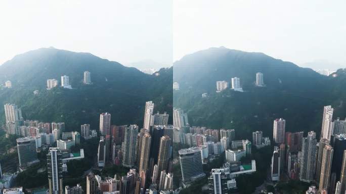 无人机拍摄的香港住宅楼