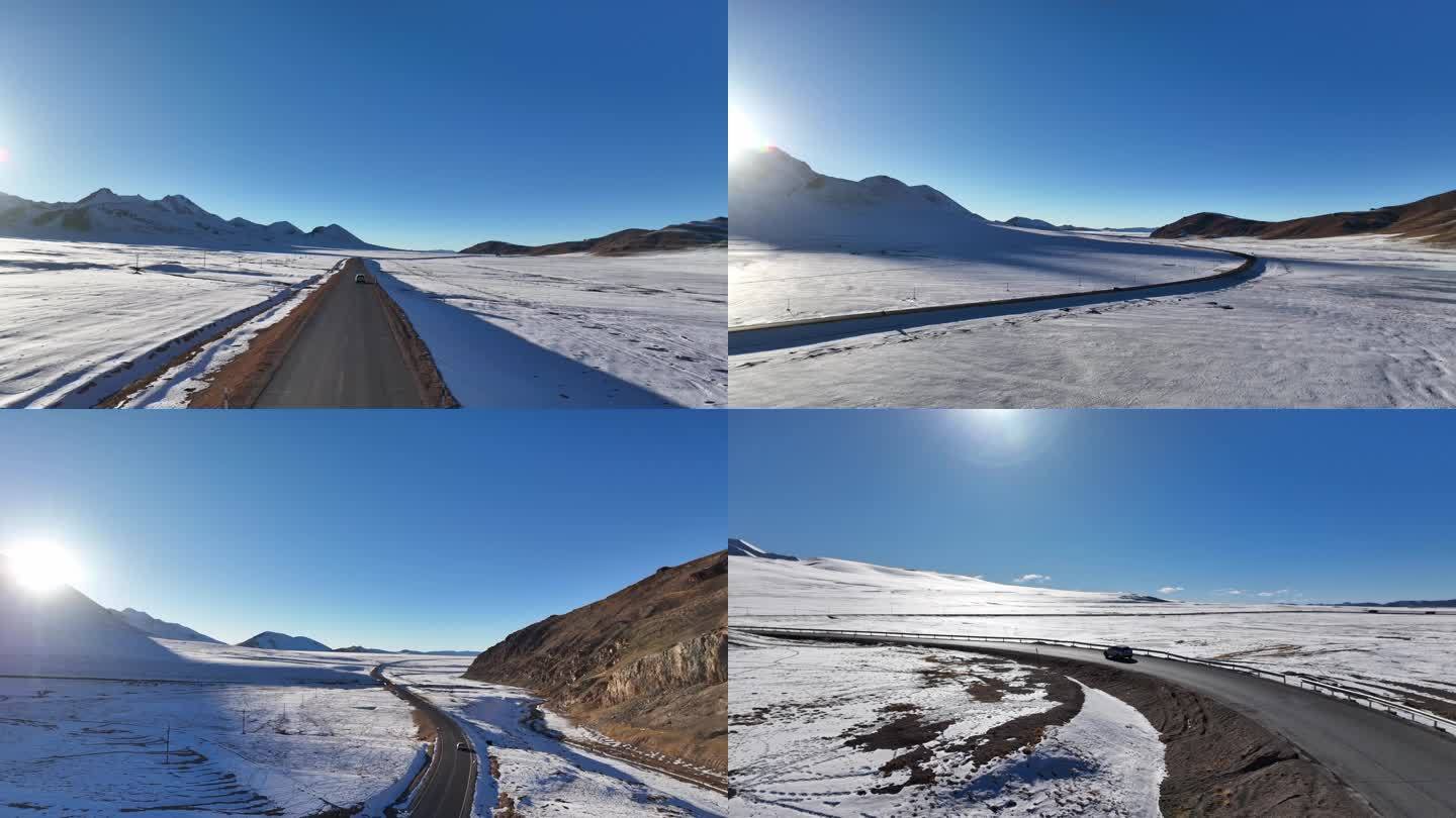 西藏新疆雪景公路自驾