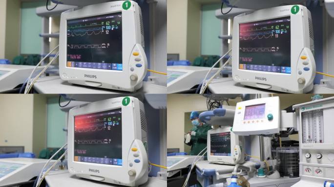 4k原创医院设备仪器呼吸机重症监护仪