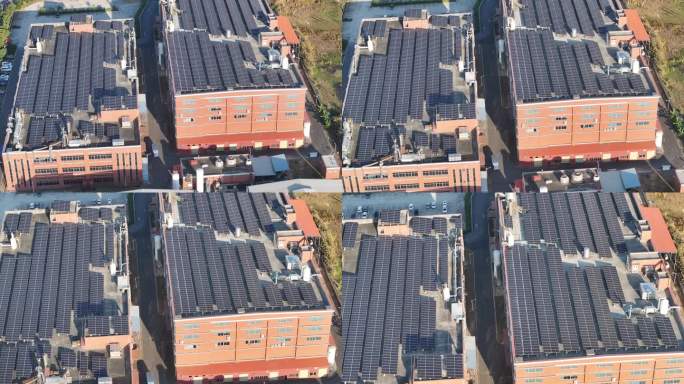 工厂屋顶光伏太阳能板