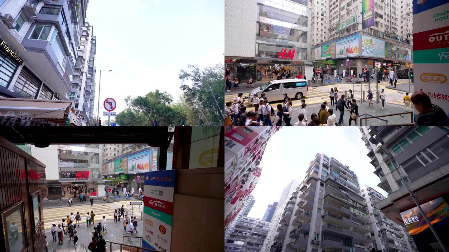 4K香港铜锣湾街市城市街景人文空镜7